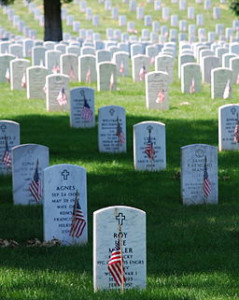 public domain via wikipedia graves at Arlington cemetary