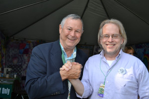 Congressman Dana Rohrabacher (R-CA) and Doug McVay at Seattle Hempfest, August 2014