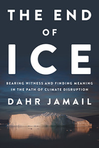 Book Cover of End of Ice with graphic of an iceburg in the ocean