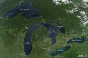 Great Lakes aerial view