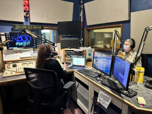 Lusa Loving and Jeff Strang Lisa Loving and Jef Strang in studio