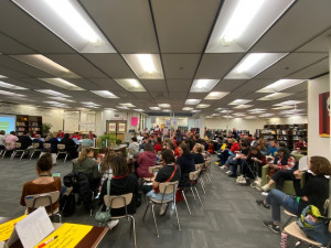 REA members observing the bargaining session