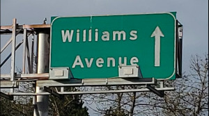 Green ODOT sign for North Williams Avenue