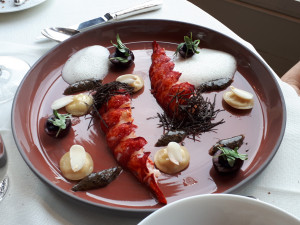 plate of lobster tails