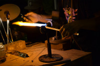Glass blower at work Glass blower at work