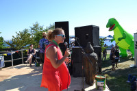 Amanda Reiman from the Drug Policy Alliance (L) and Bonzilla (R) at the Seeley Stage, Seattle Hempfest Amanda Reiman from the Drug Policy Alliance (L) and Bonzilla (R) at the Seeley Stage, Seattle Hempfest
