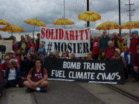 Oil Train Protest on BNSF Tracks in Vancouver, WA